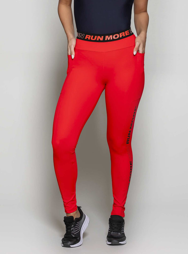 LEGGING COS COM ELASTICO DUPLO MAX VERMELHO M