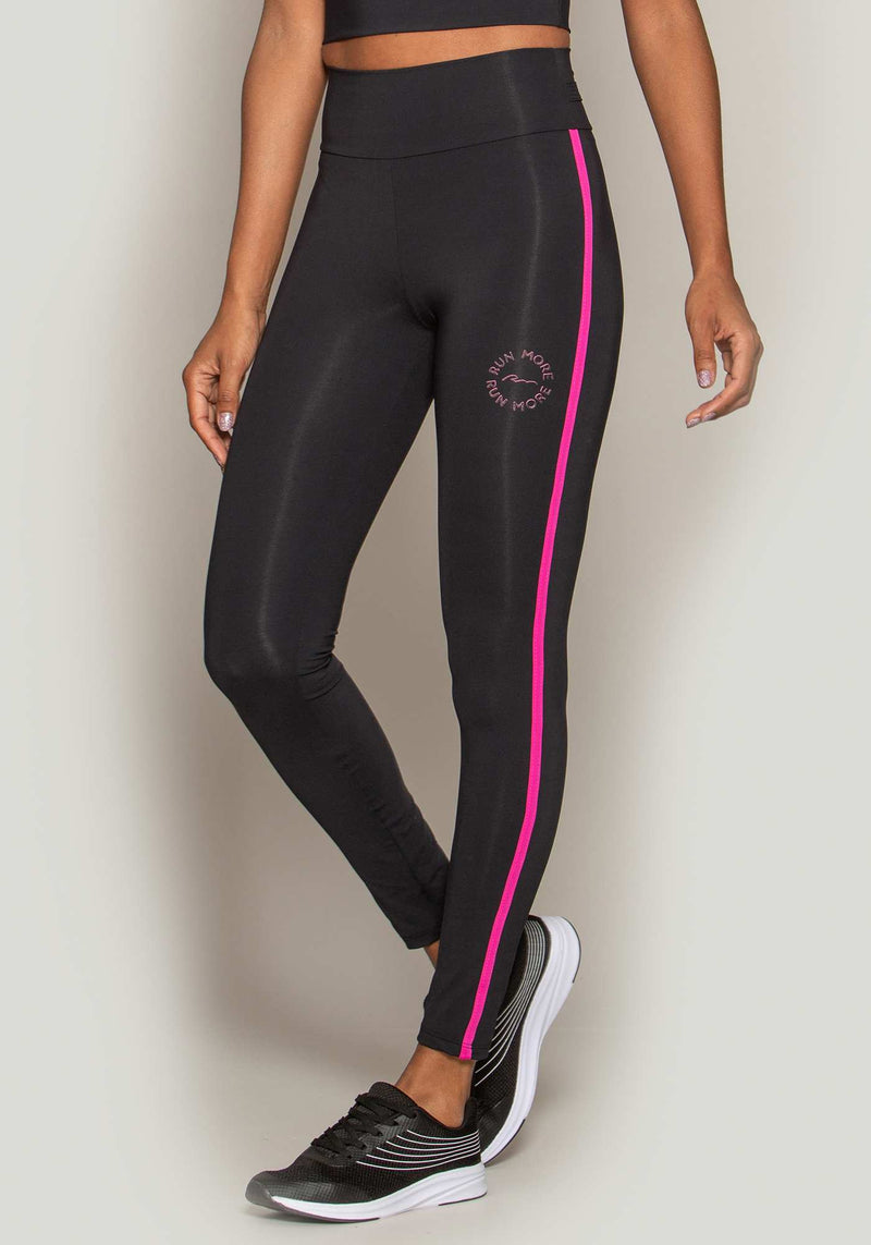 LEGGING RM EMANA LEVE PRETO/ROSA M