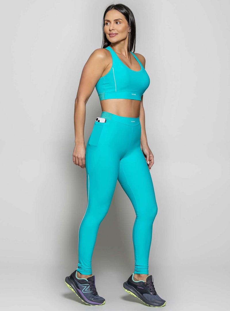 LEGGING BLOCKING VERDE AGUA M