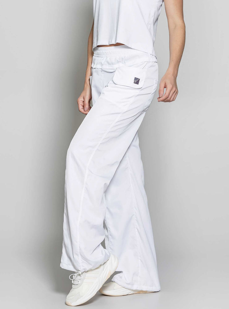 CALÇA WIDE LEG TWILL BRANCO M