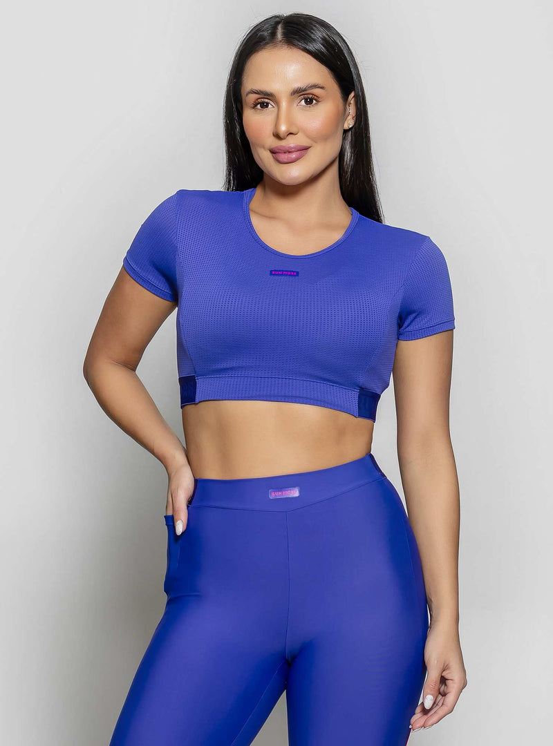 BLUSA CROPPED MAX FRESH AZUL M