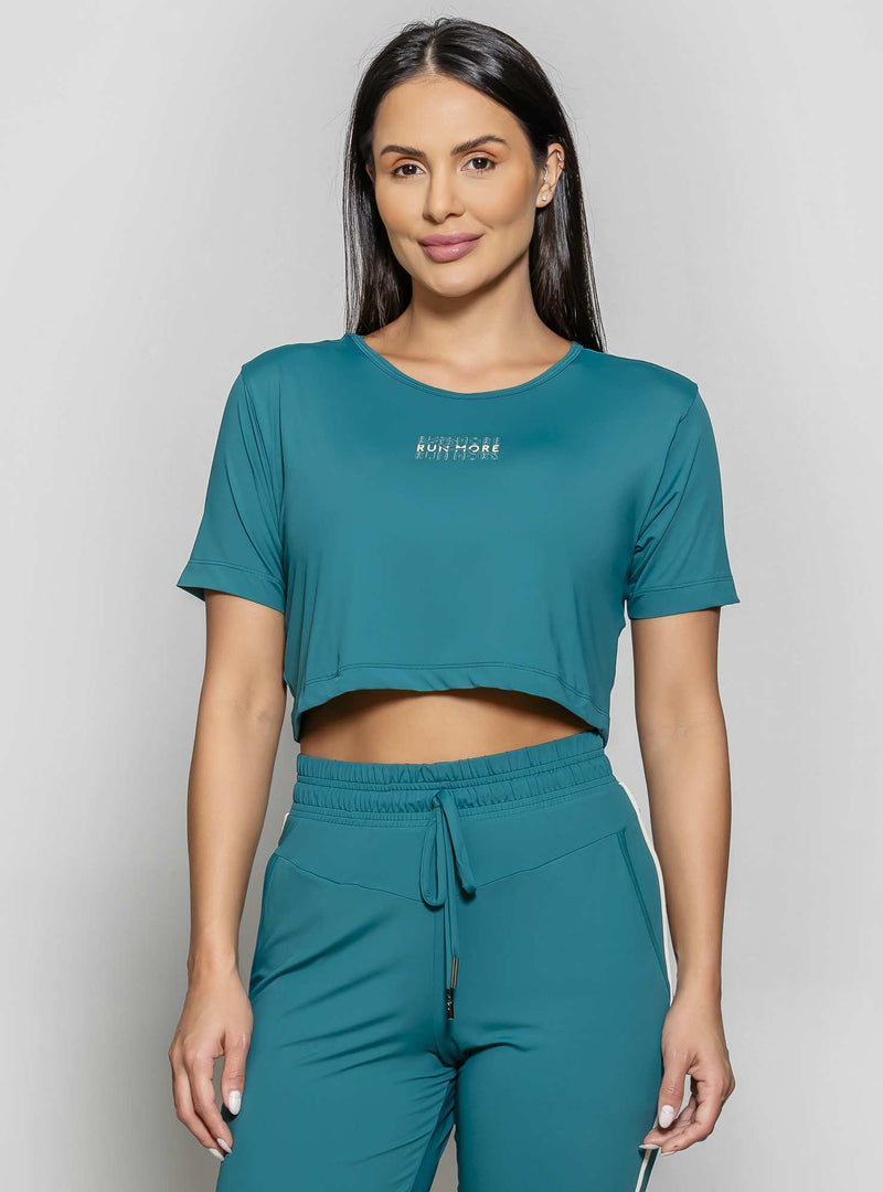 BLUSA CROPPED LUAR VERDE M