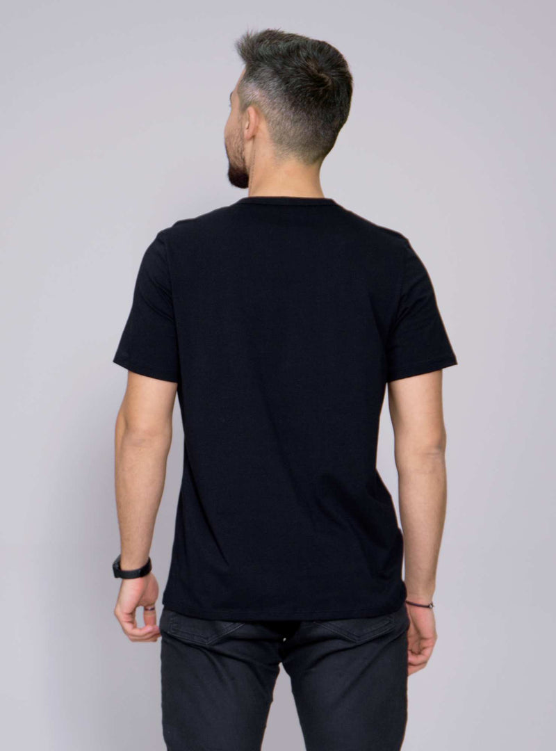 CAMISETA MASCULINA ALGODÃO EGIPICIO PRETO M