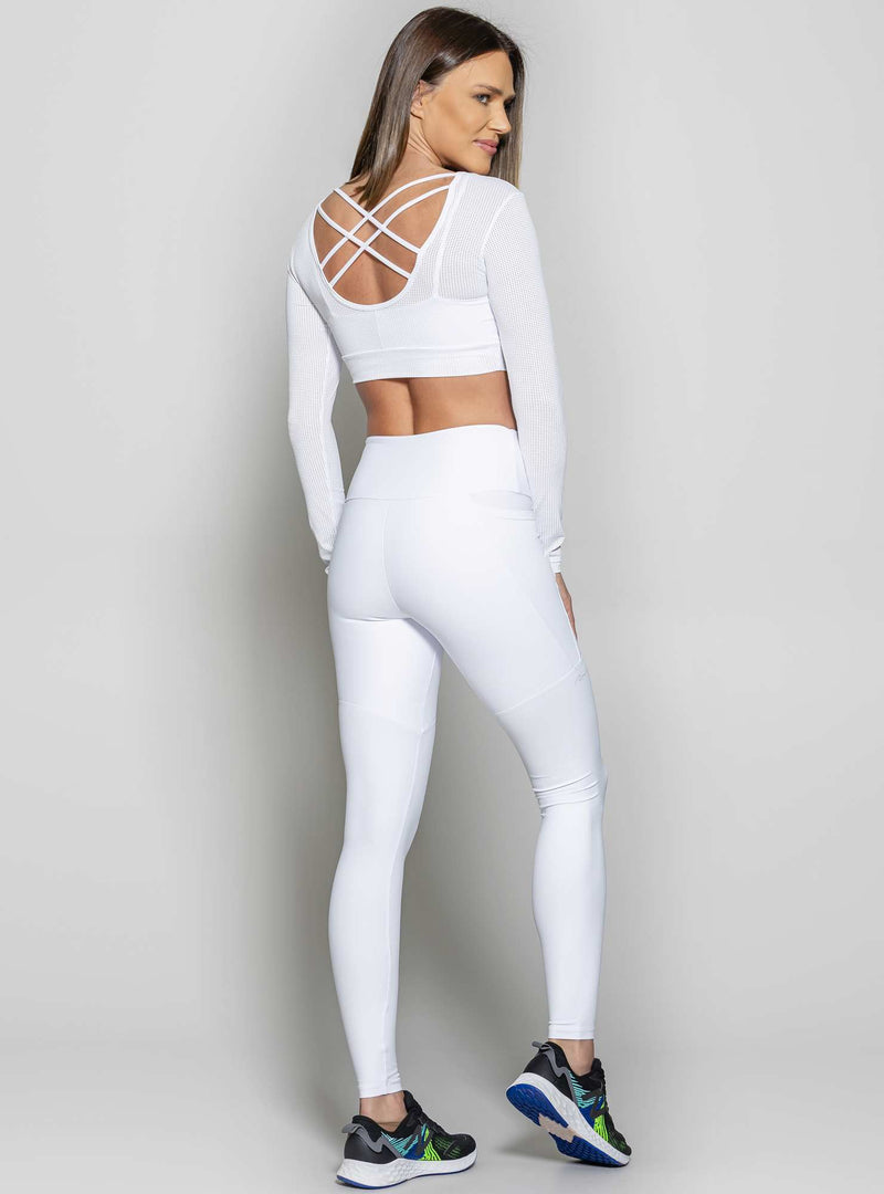 CROPPED MANGA LONGA MAX FRESH BRANCO M