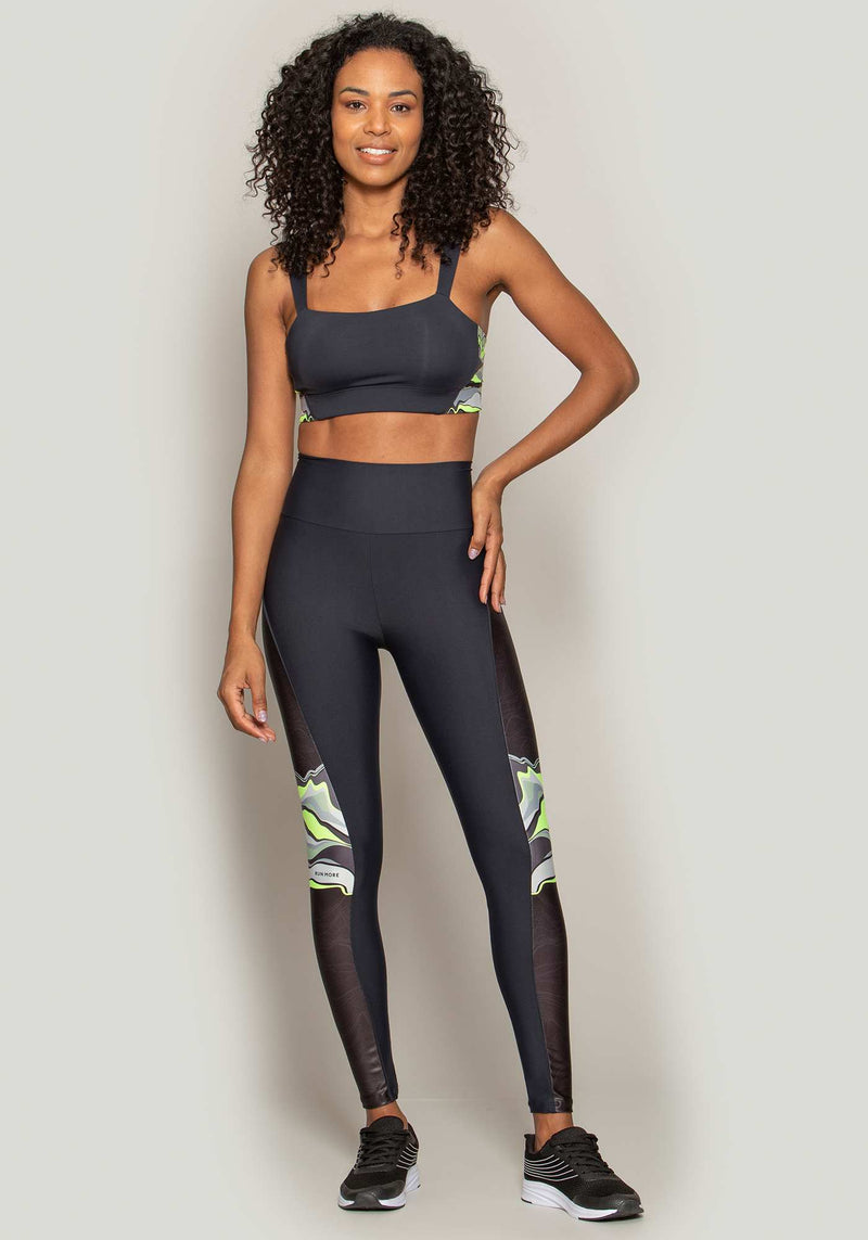 LEGGING RM COMPRESSION VERDE/PRETO M