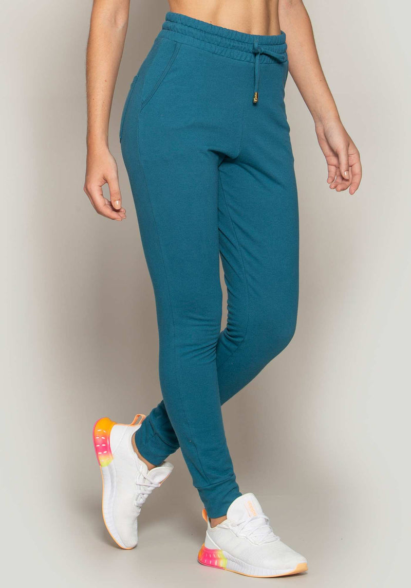 CALÇA JOGGER MOLETINHO AZUL M