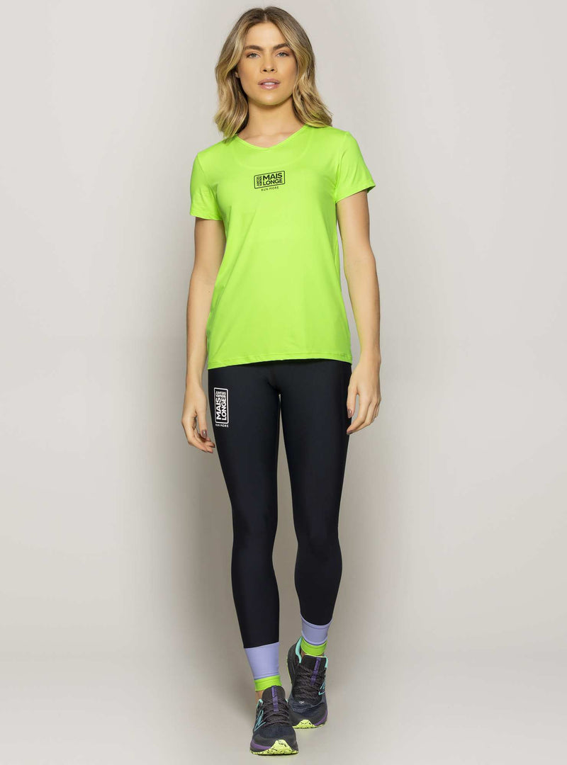 T-SHIRT DECOTE V LUAR NEON M