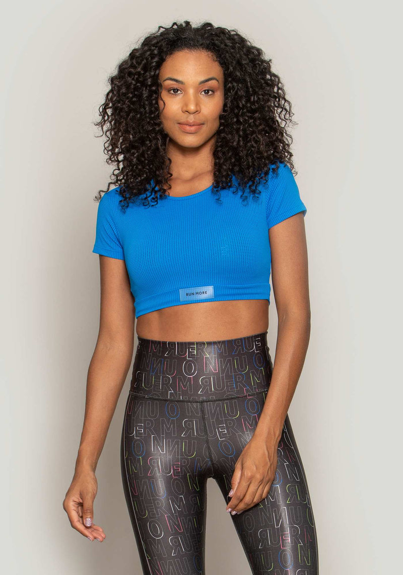 BLUSA CROPPED MAX FRESH AZUL ESCURO P