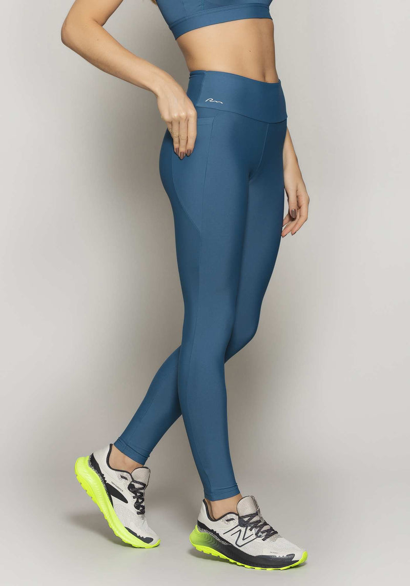 LEGGING BLOCKING COM BOLSO COMPRESSION AZUL P