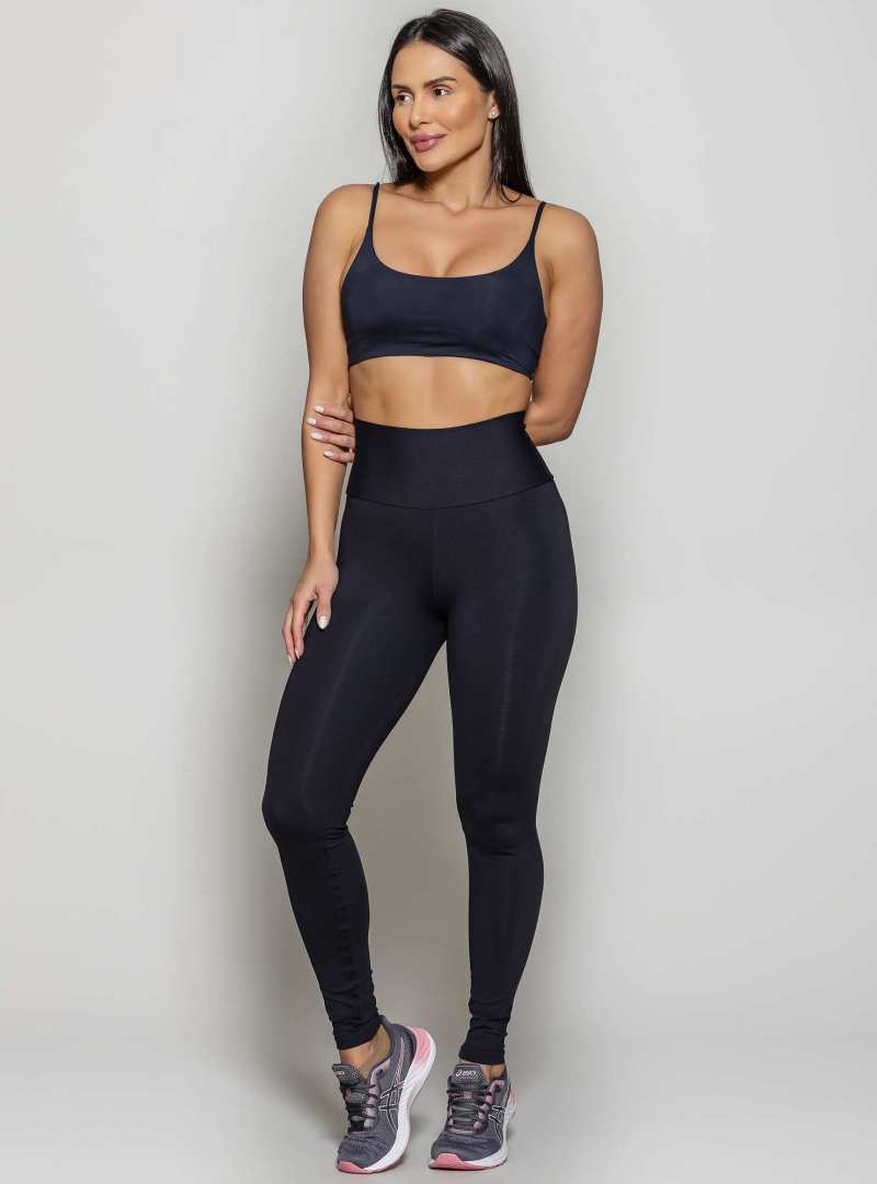 LEGGING COS ALTO EMANA SPORT PRETO XGG