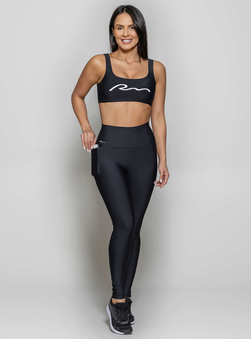 LEGGING COM BOLSO COMPRESSION PRETO P