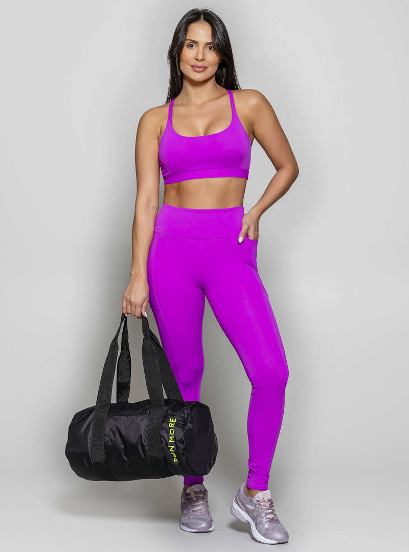 LEGGING COM BOLSO DUPLO MAX ROXO G