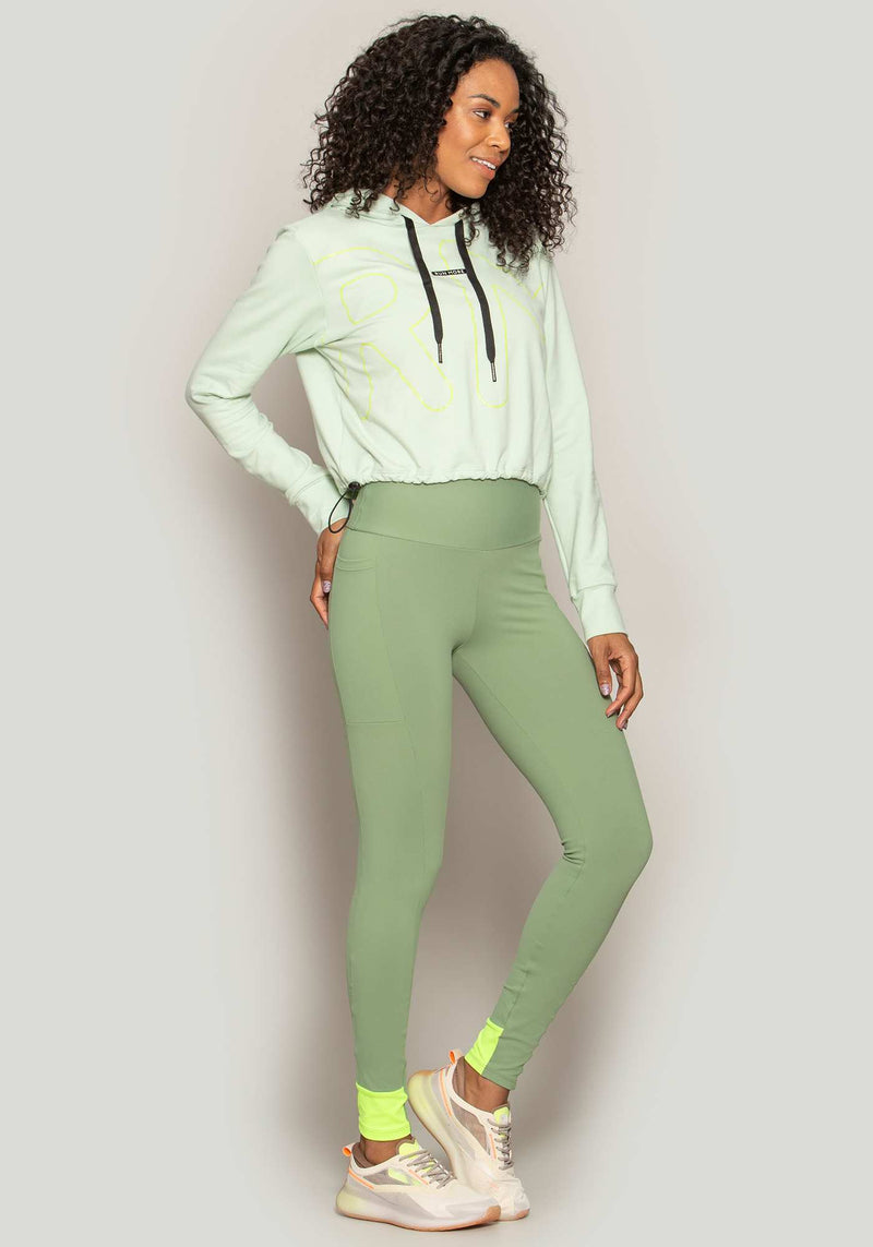 BLUSAO CROPPED MOLETINHO VERDE P