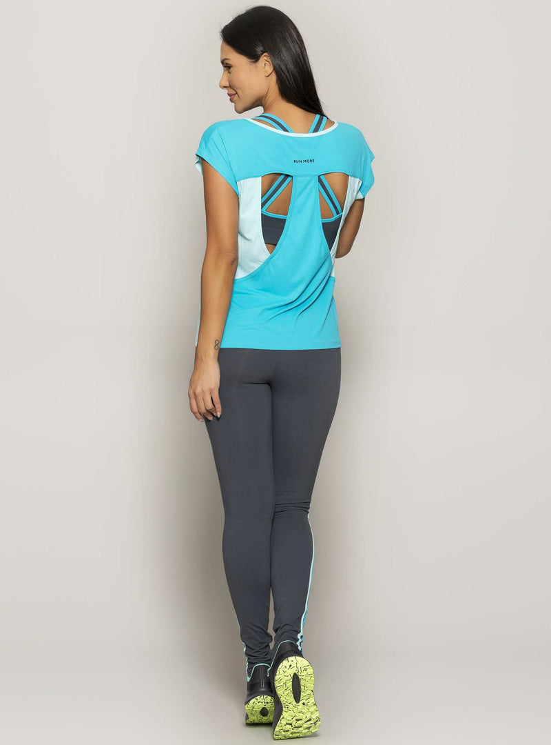 BLUSA COM FENDA ULTRACOOL FIT AZUL M