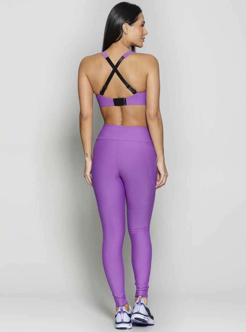 LEGGING BLOCKING COM BOLSO ROXO P