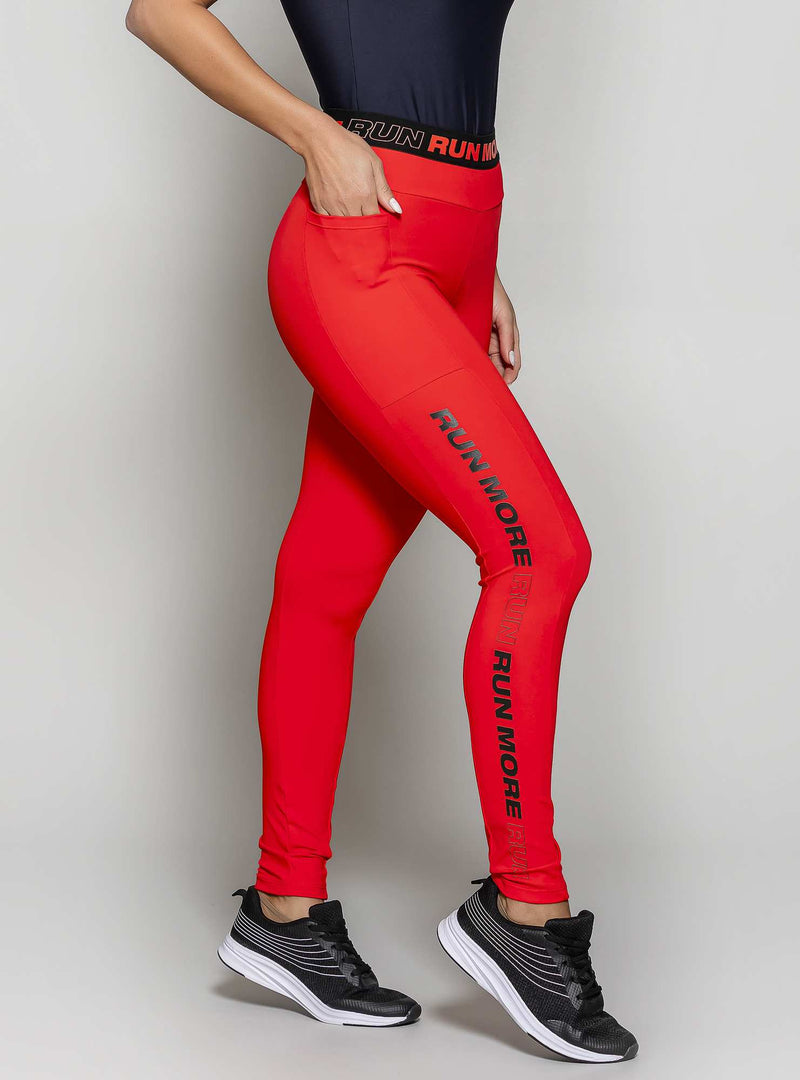 LEGGING COS COM ELASTICO DUPLO MAX VERMELHO M