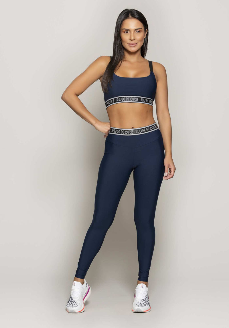 LEGGING COS COM ELASTICO COMPRESSION AZUL P