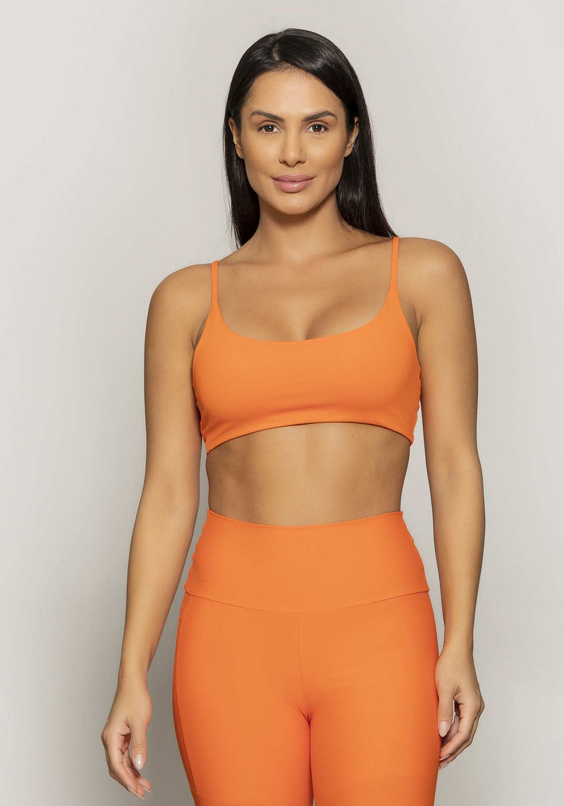 TOP LEVE SUSTENTAÇÃO COMPRESSION LARANJA P