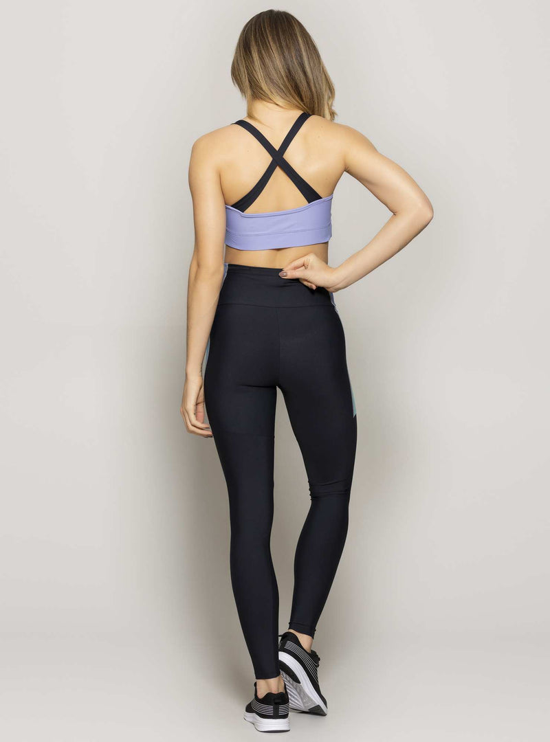 LEGGING COM BOLSO COMPRESSION AZUL/PRETO M