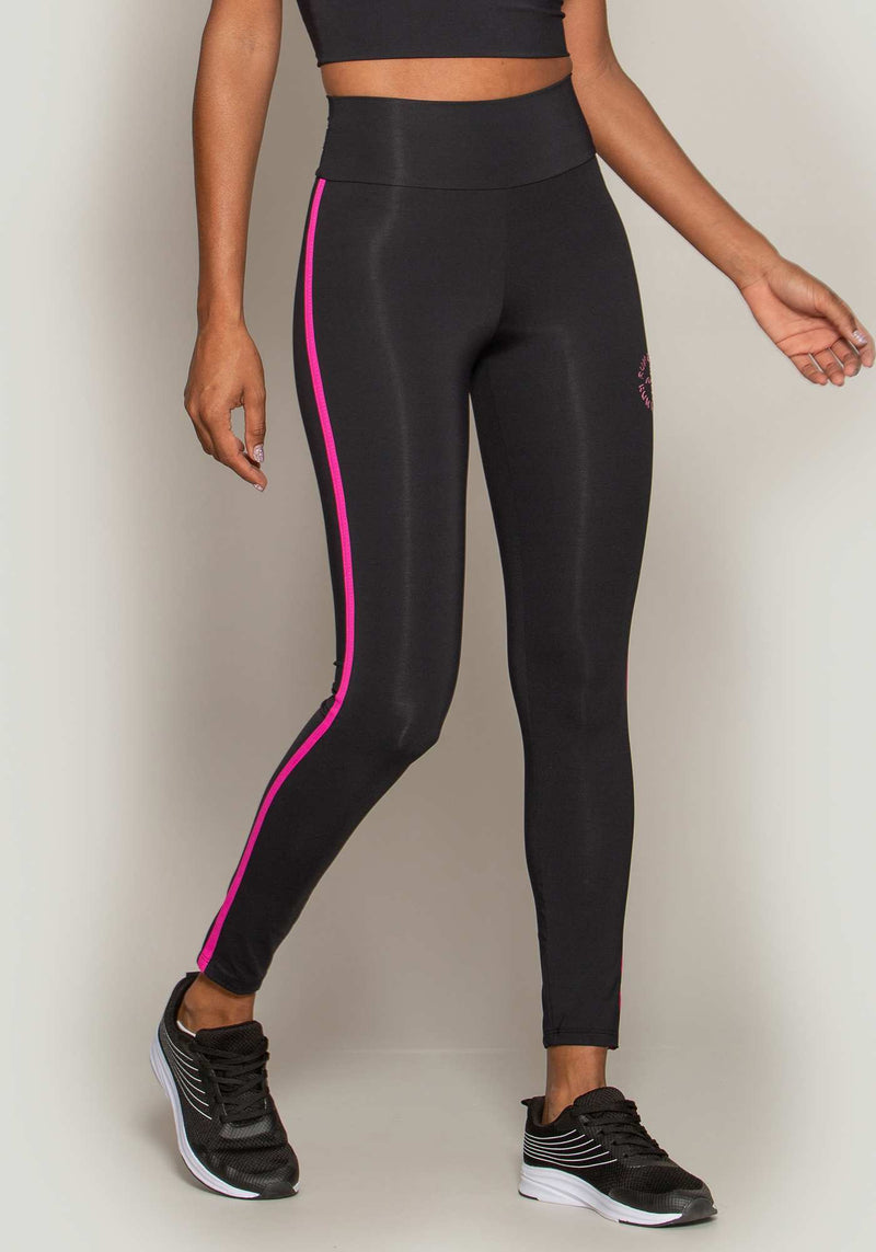 LEGGING RM EMANA LEVE PRETO/ROSA M