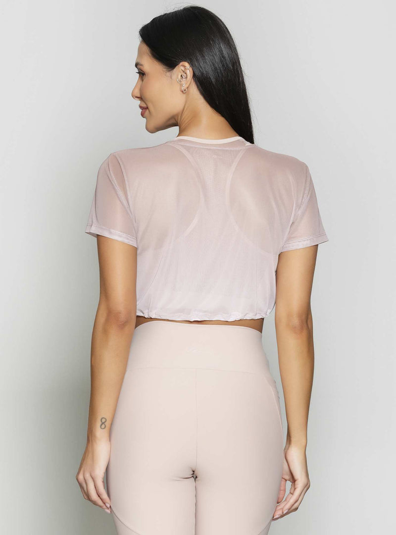 BLUSA BOXY TULE PLIE NUDE P