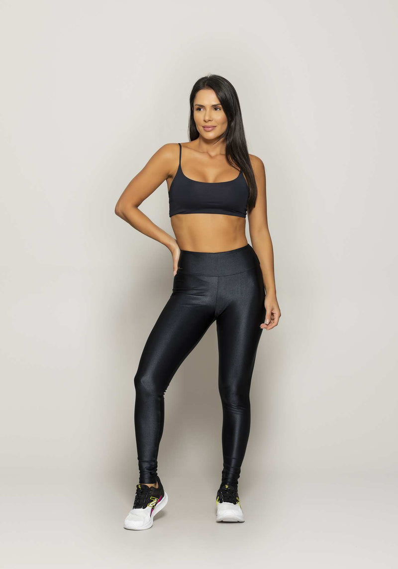 LEGGING BRILHO POWER CETIM PRETO G