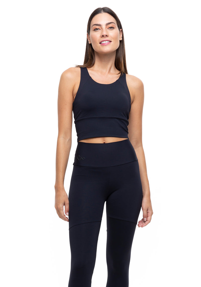 TOP ALONGADO LIFE GREEN PRETO M