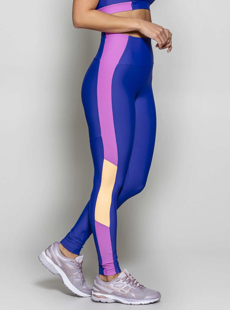 LEGGING BLOCKING AZUL/ROXO P