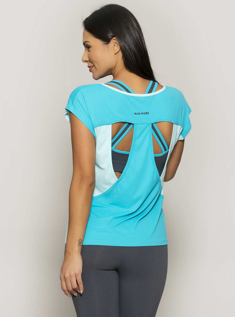 BLUSA COM FENDA ULTRACOOL FIT AZUL M