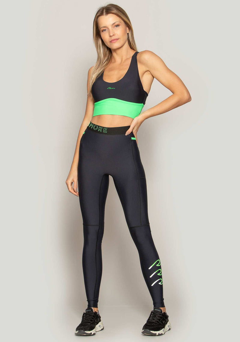 LEGGING RM COMPRESSION PRETO/NEON P