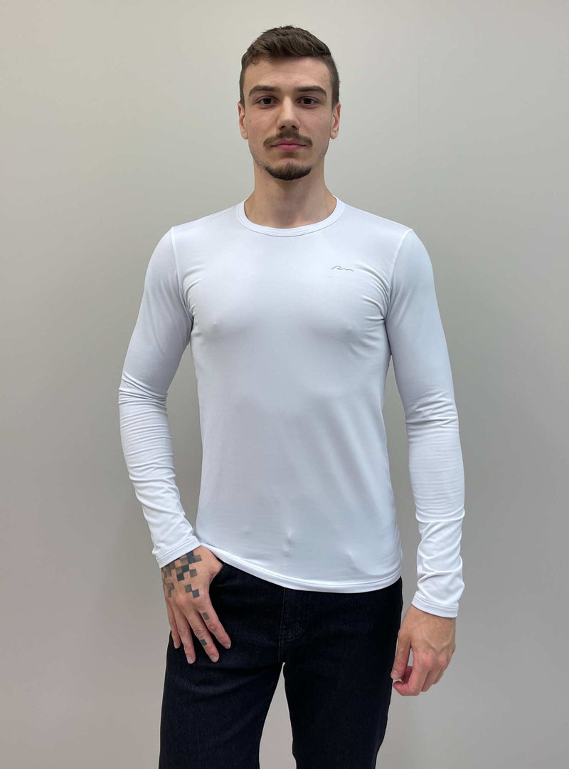 CAMISETA MANGA LONGA MASCULINA THERMO BRANCO P