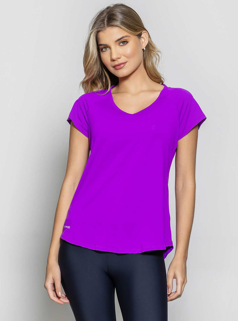 BLUSA ALONGADA NEW TRIP ROXO M