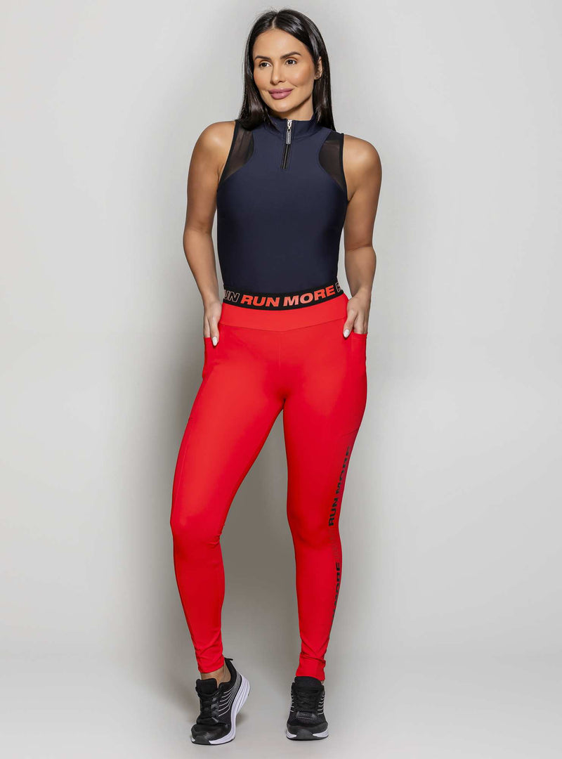 LEGGING COS COM ELASTICO DUPLO MAX VERMELHO M