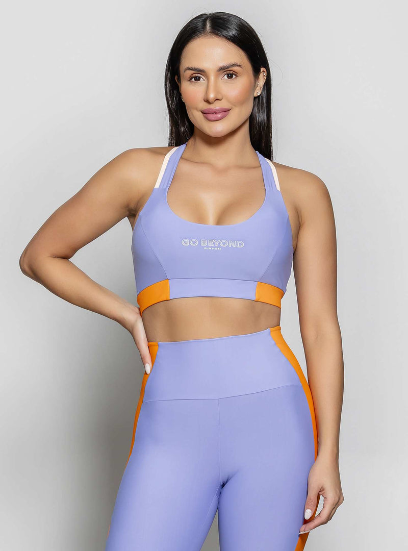 TOP ALTA SUSTENTACAO LILAS/LARANJA G