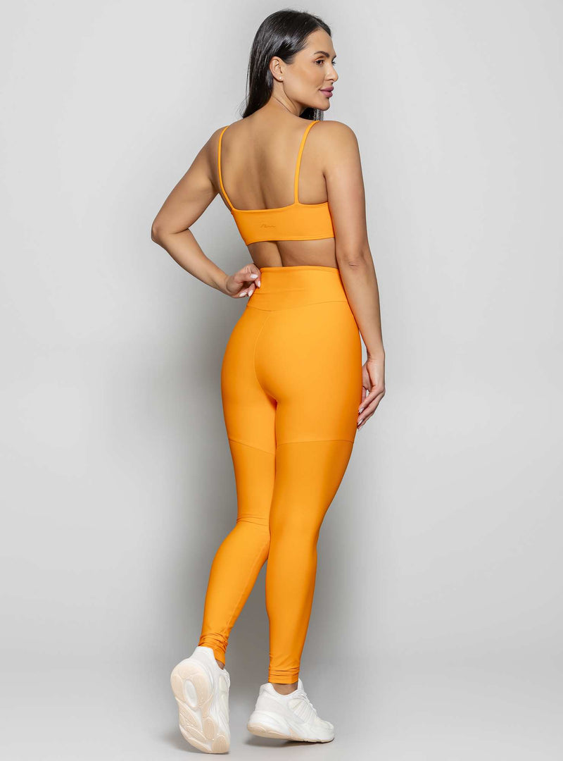 LEGGING BLOCKING CINTURA ALTA LARANJA M