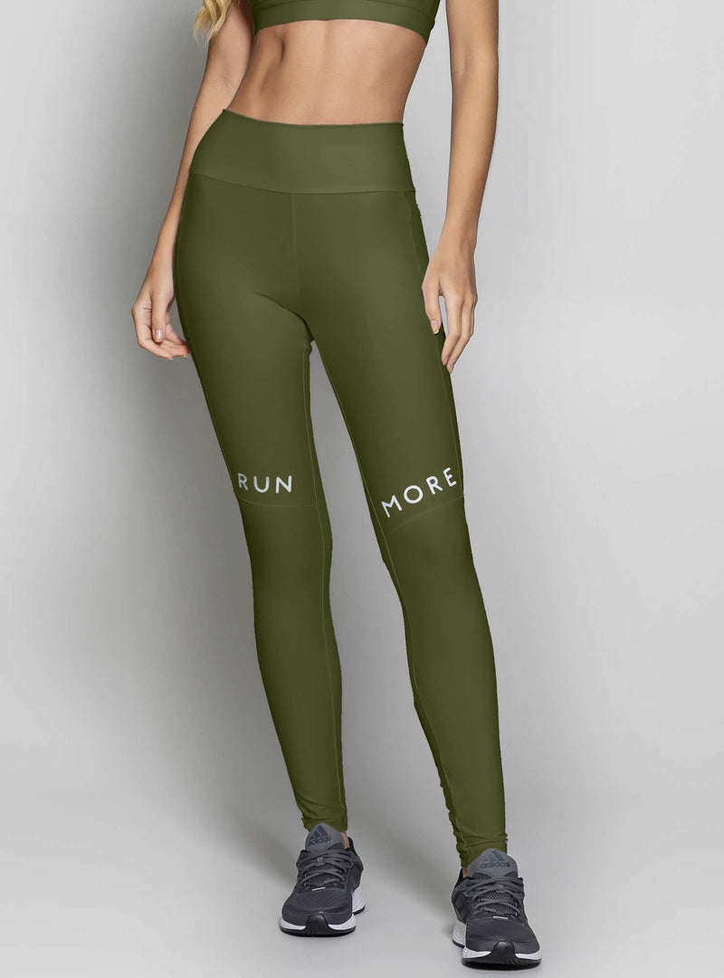 LEGGING BLOCKING VERDE MILITAR P