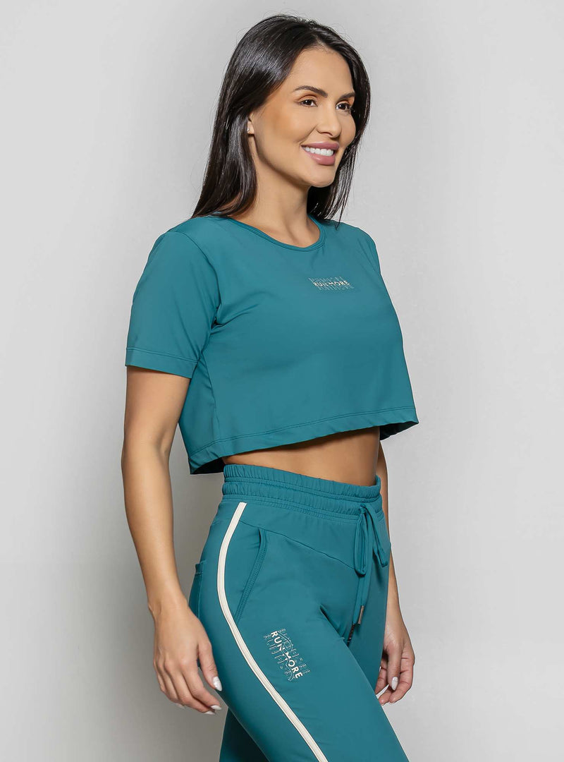 BLUSA CROPPED LUAR VERDE M