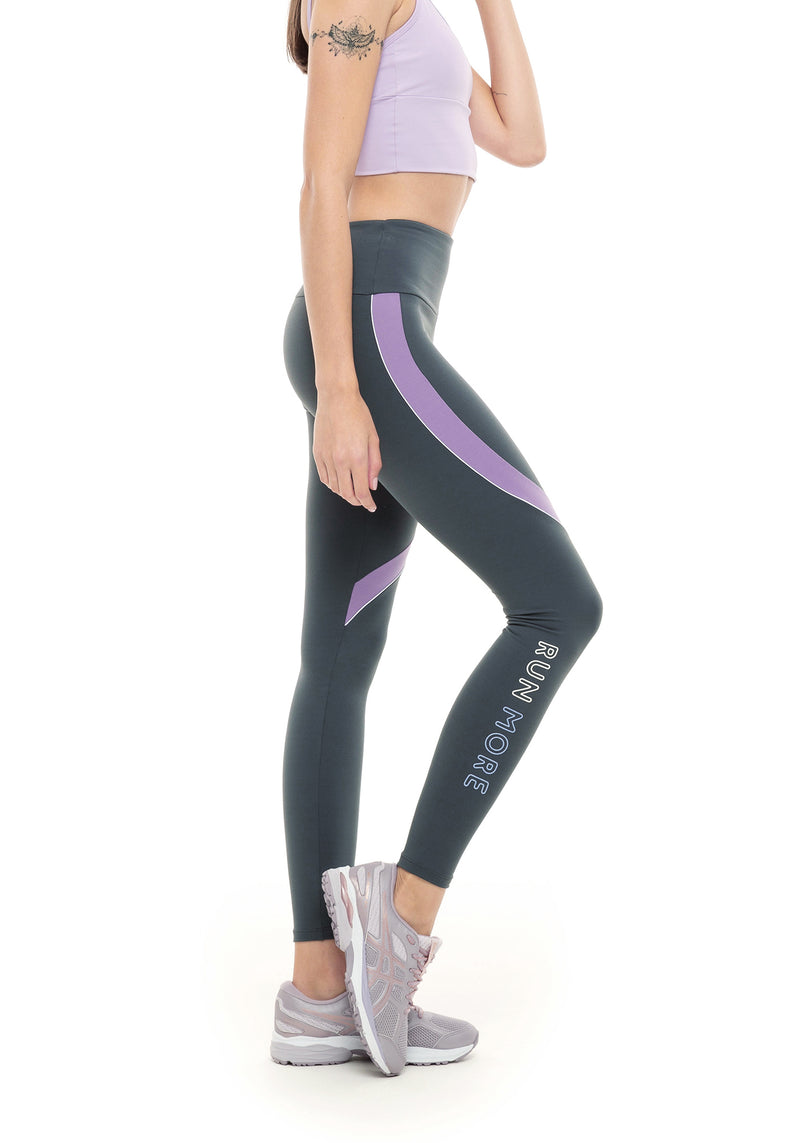 LEGGING RUN MORE POWER FIT CINZA/LILAS P