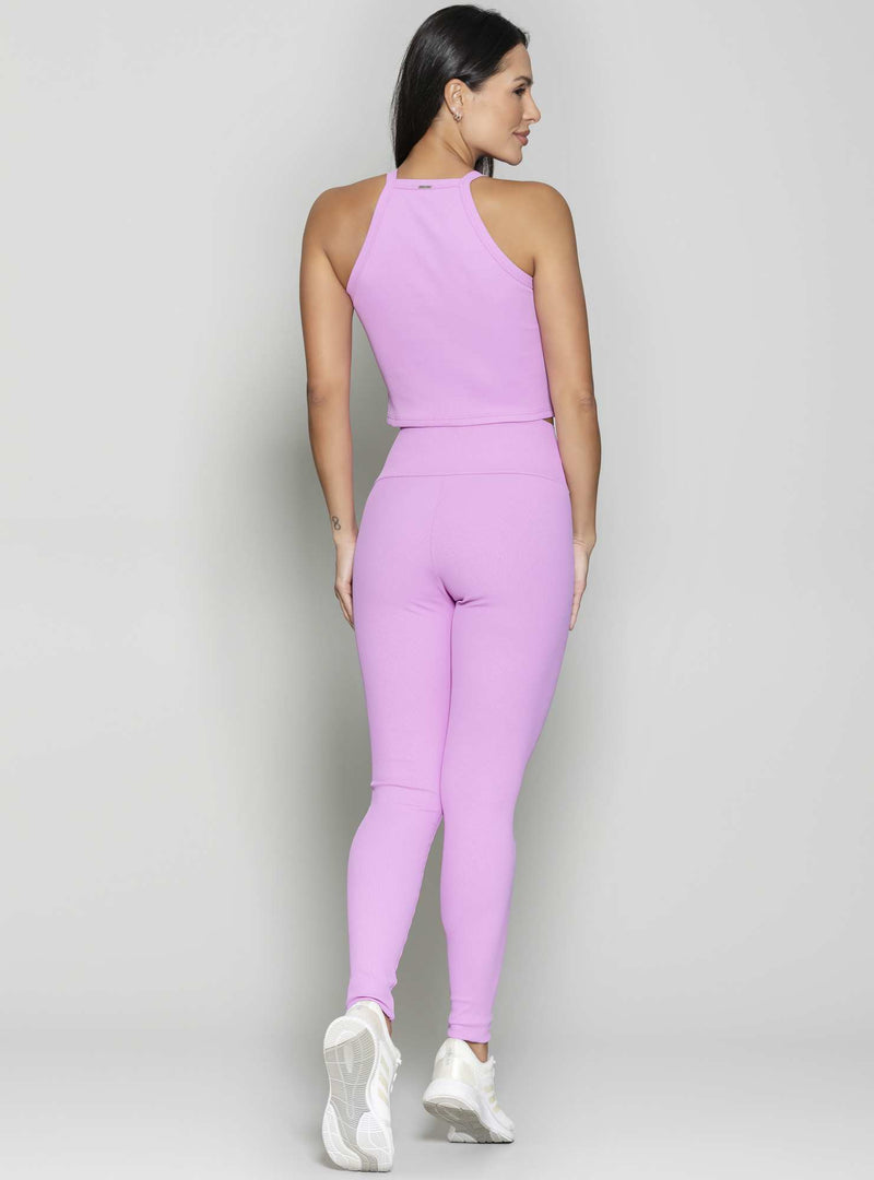 REGATA CROPPED CANELADO ROSA G