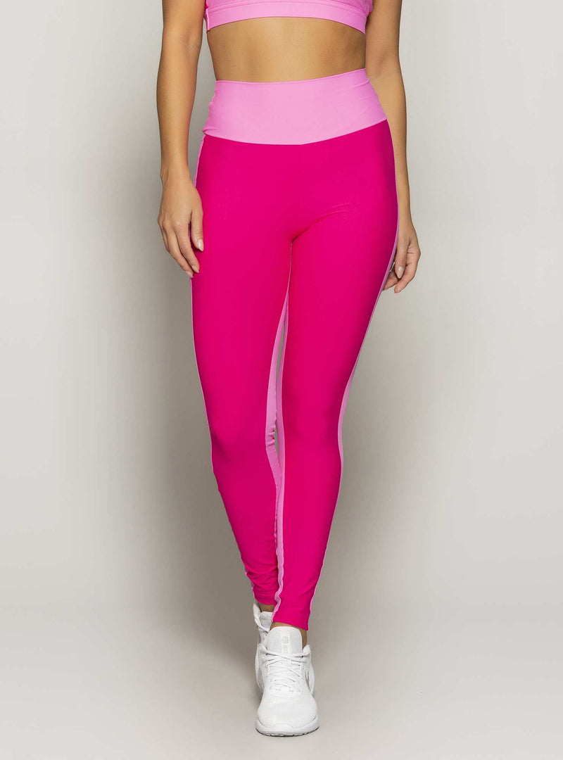 LEGGING BLOCKING CINTURA ALTA ROSA 2 TONS P