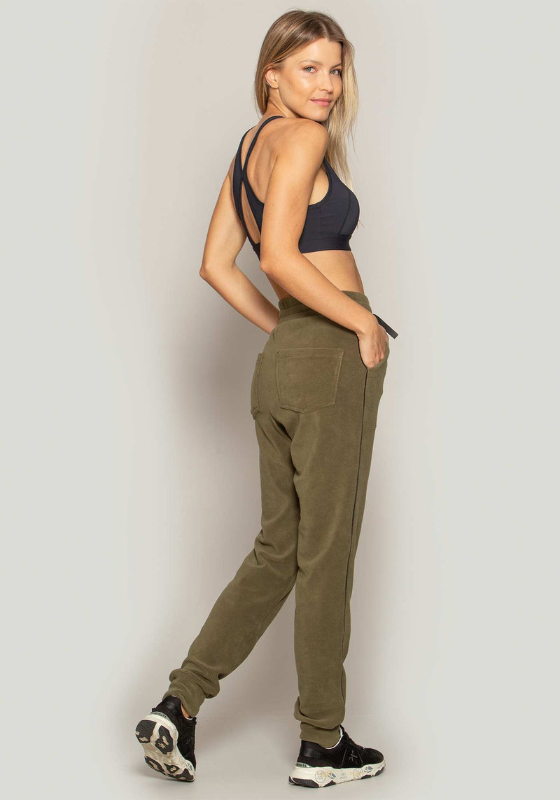 CALÇA JOGGER FLEECE VERDE M