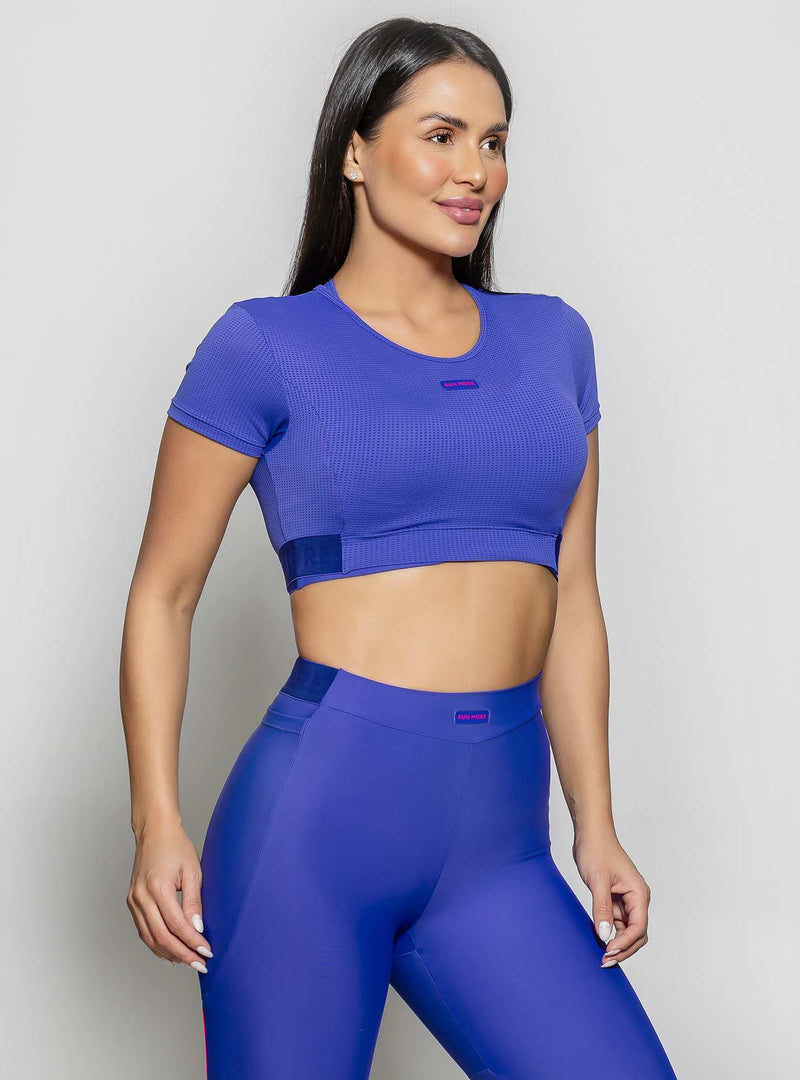 BLUSA CROPPED MAX FRESH AZUL P