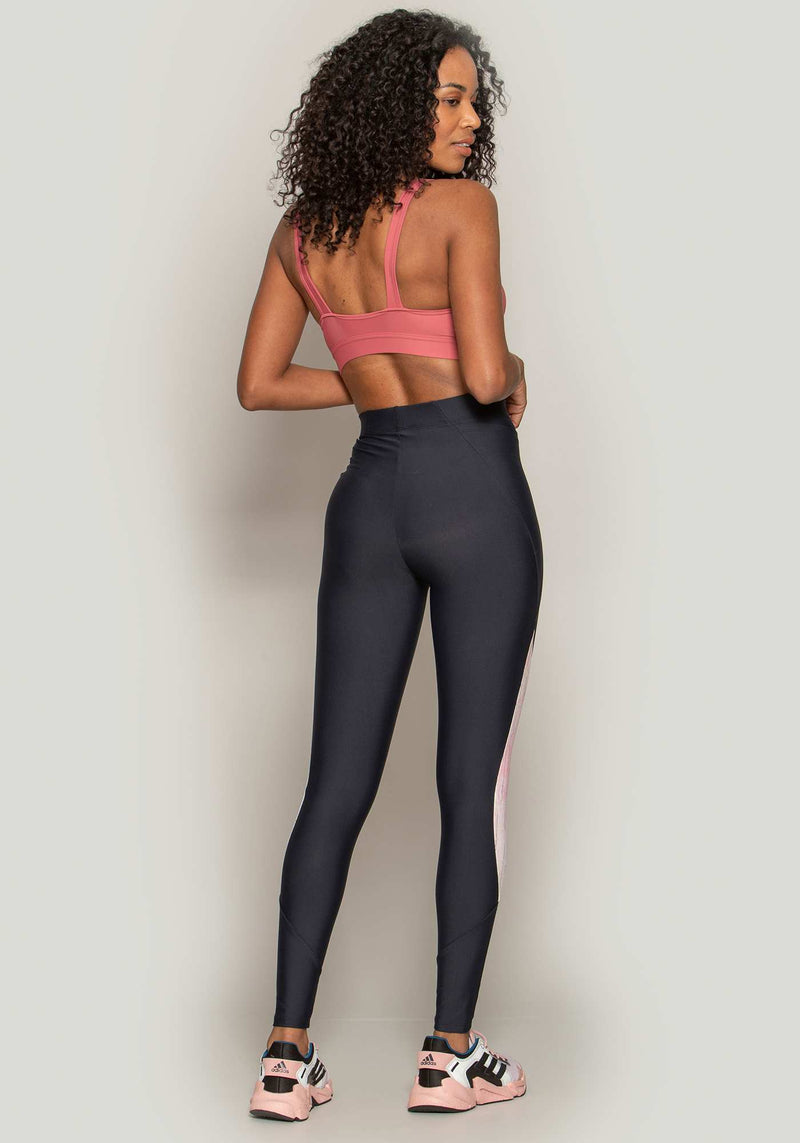 LEGGING RM COMPRESSION PRETO/ROSA M