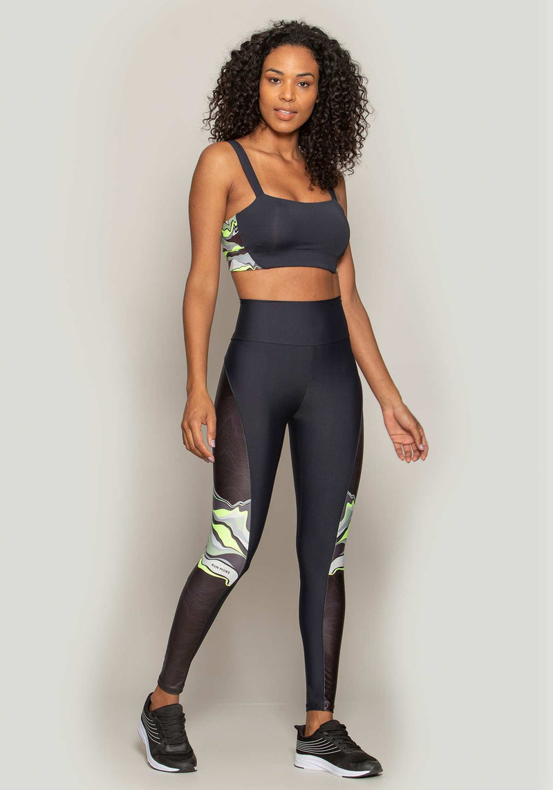 LEGGING RM COMPRESSION VERDE/PRETO M