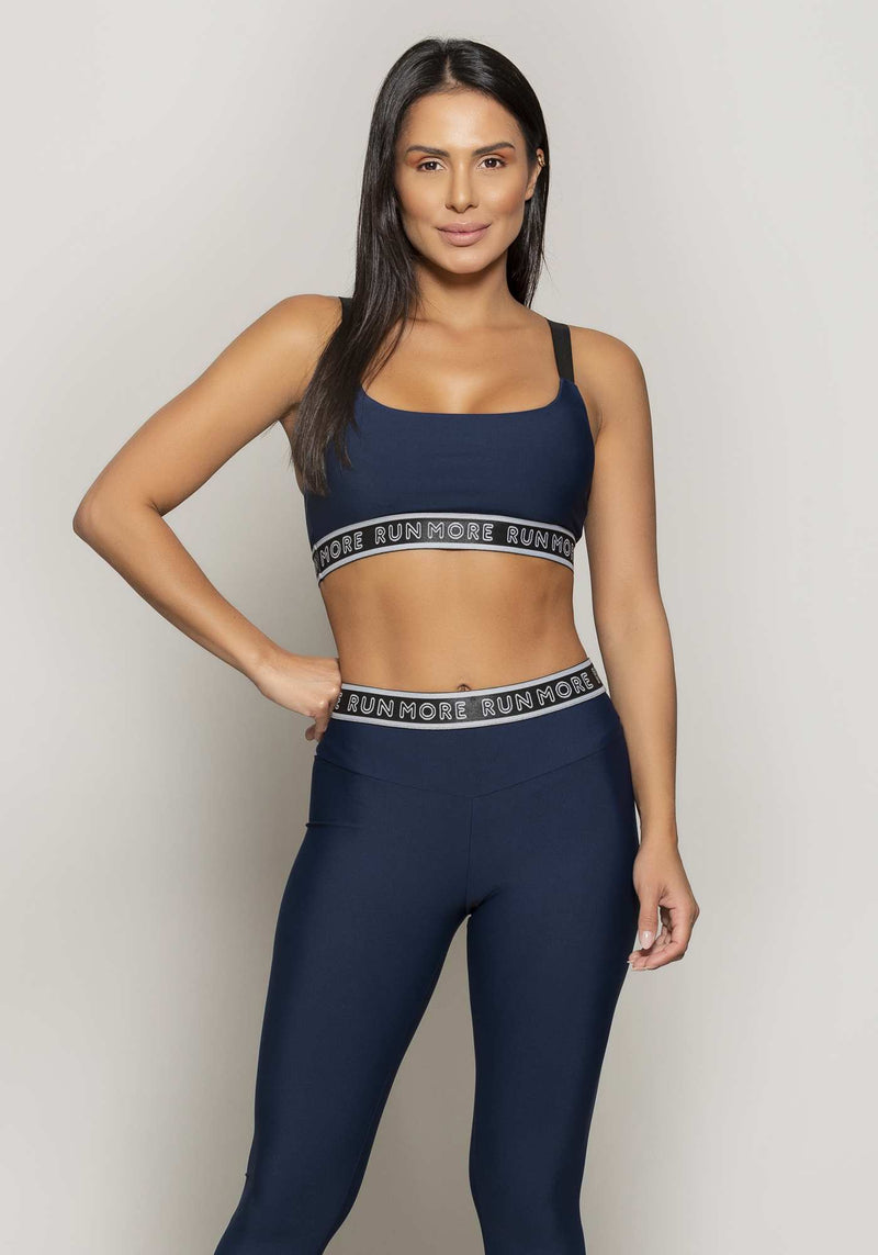 TOP COM COS DE ELASTICO AZUL P