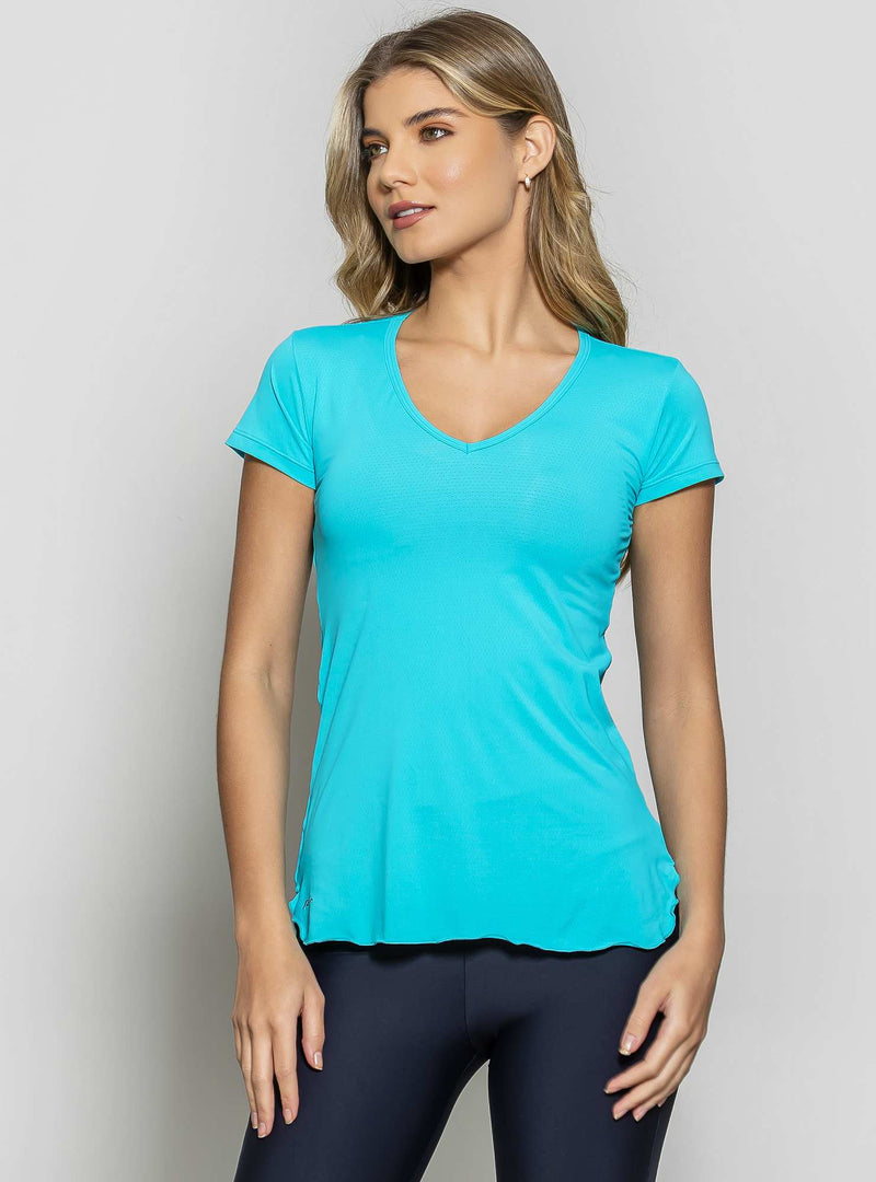 BLUSA ALONGADA NEW TRIP VERDE AGUA M