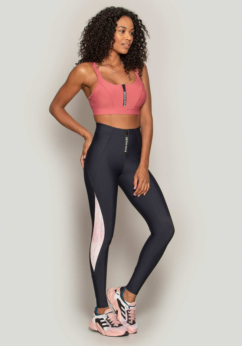 LEGGING RM COMPRESSION PRETO/ROSA M