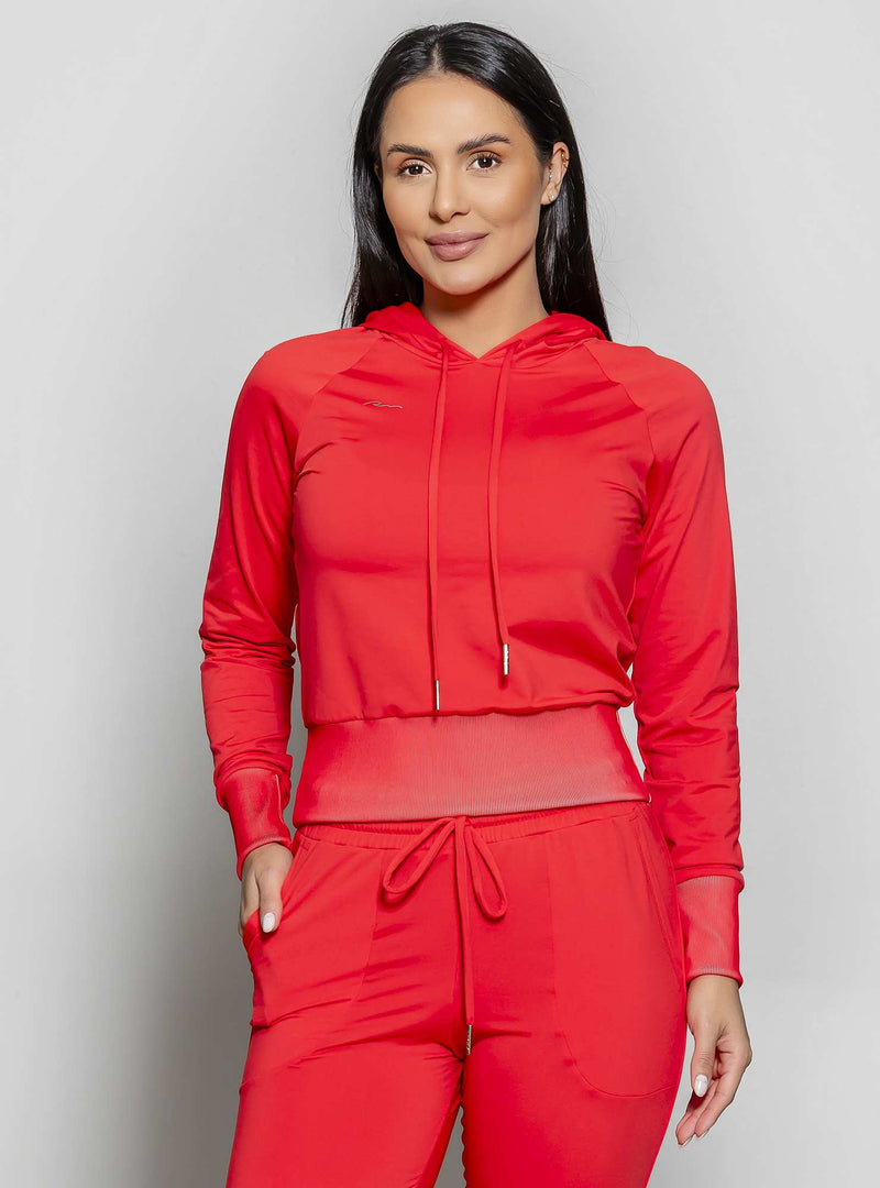 BLUSAO CROPPED THERMO VERMELHO M