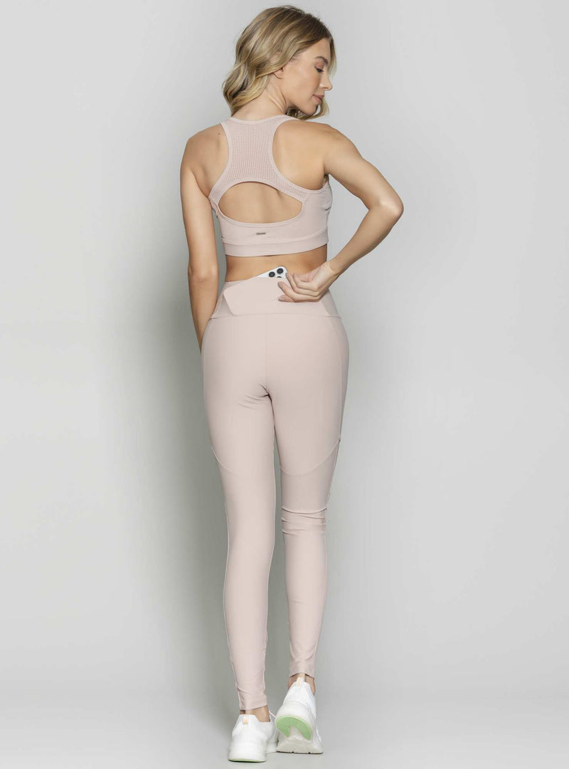 LEGGING BLOCKING COM BOLSO NUDE M