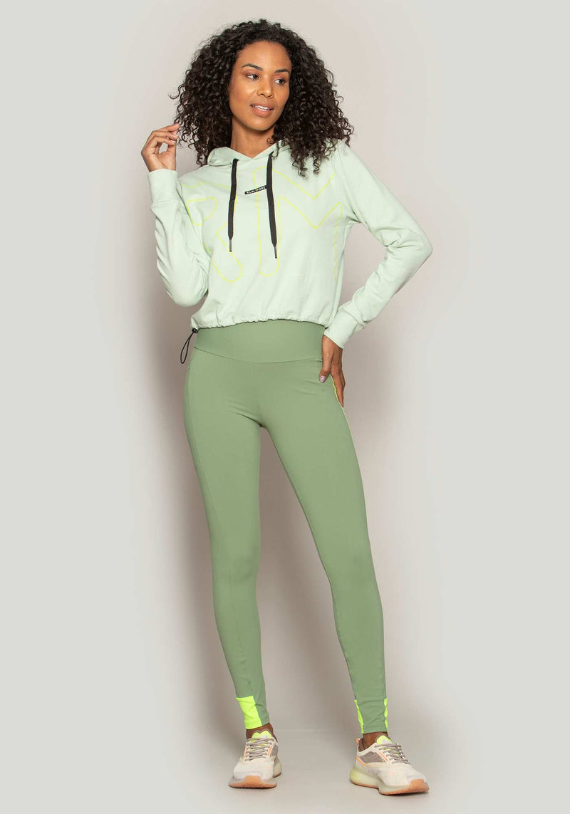 BLUSAO CROPPED MOLETINHO VERDE M